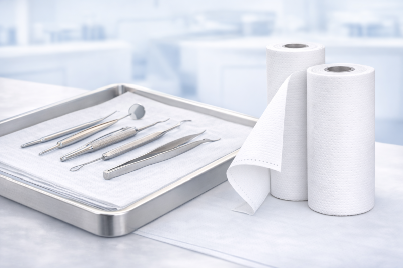 Dental Ünit Tabla Örtüsü Rulo 40×50 cm BEYAZ (100 / 150 / 200 / 250 Yapraklı)