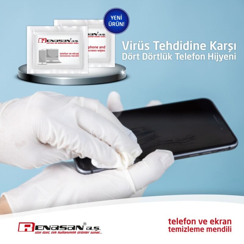 Telefon ve Ekran Temizleme Mendili 24’lü Kutu