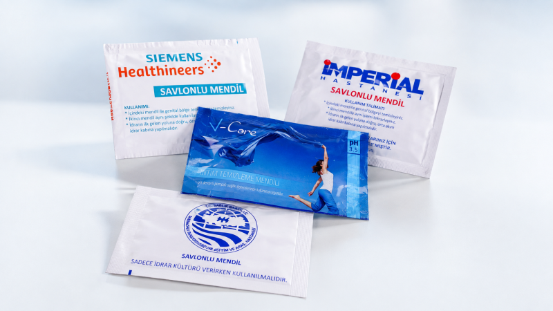 Savlonlu -İntim Genital Temizleme Mendili 7cm x 12,5 cm -Özel Baskılı