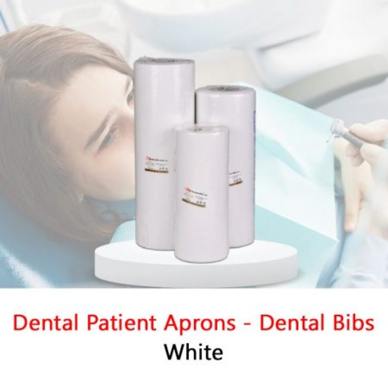 Dental Patient Bib – Dentist Bib 125-Pack WHITE (33×45 cm)